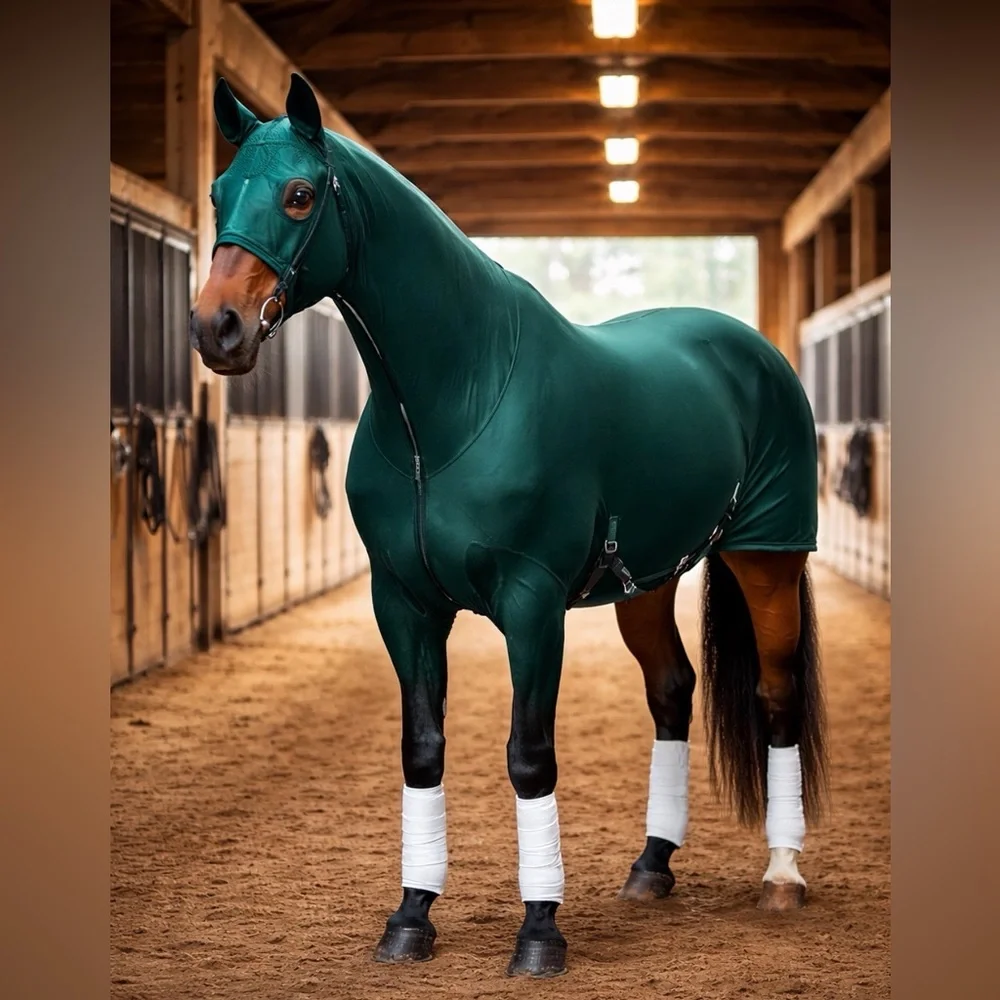 Derby Originals Horse Sleazy Hood size XL + Pro Choice Polo Wraps Set NEW(A479)✨ - Picture 2 of 16